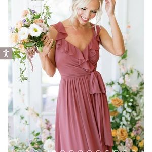 Revelry Valerie Chiffon, Size 10, Rose Quartz, NEW